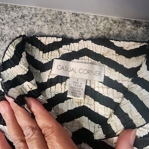 Casual Corner Black and White Top